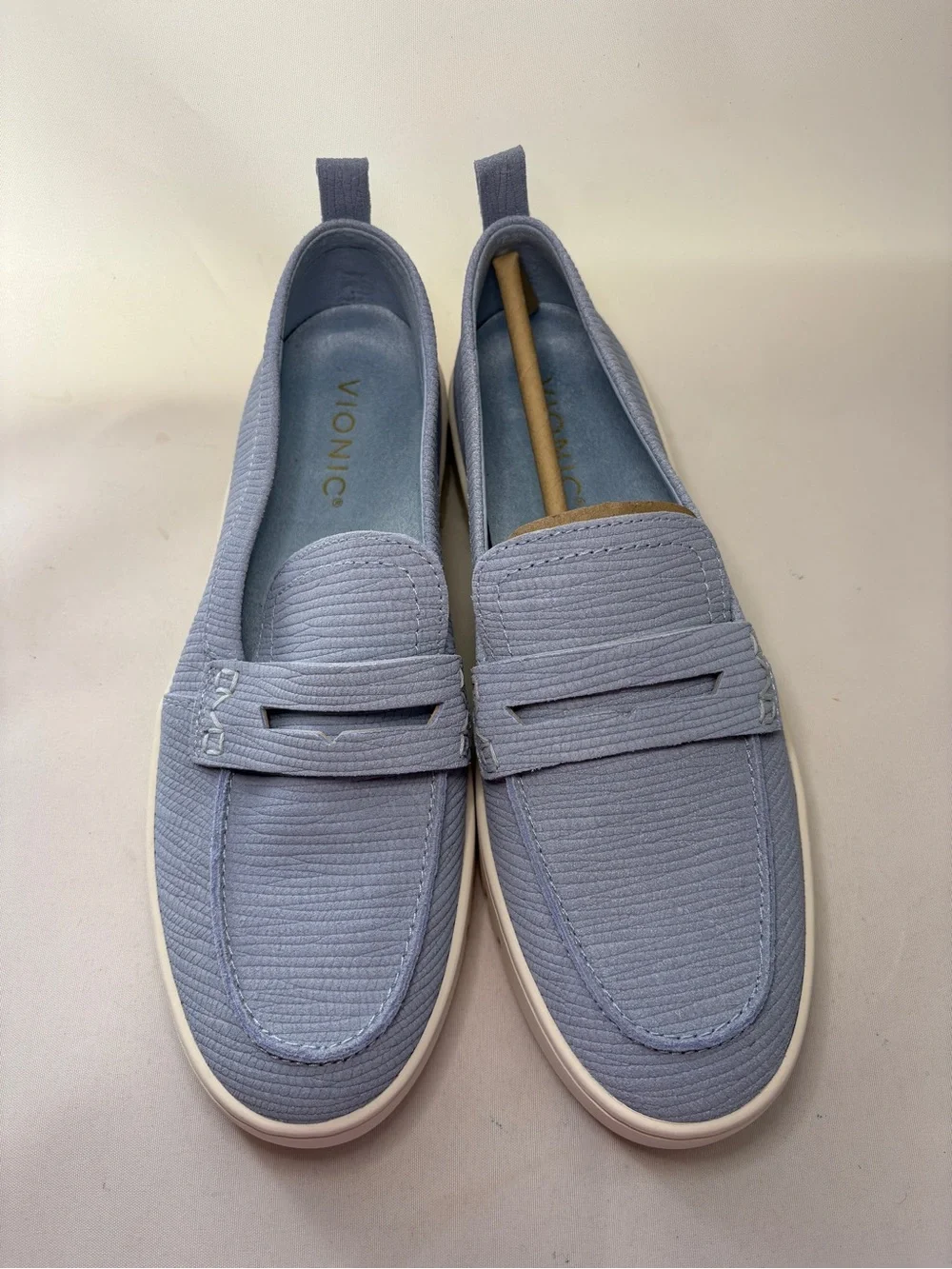 Vionic Women's Uptown Loafer Blue Mist Suede Size 8 NIB New in Box Travel Shoe